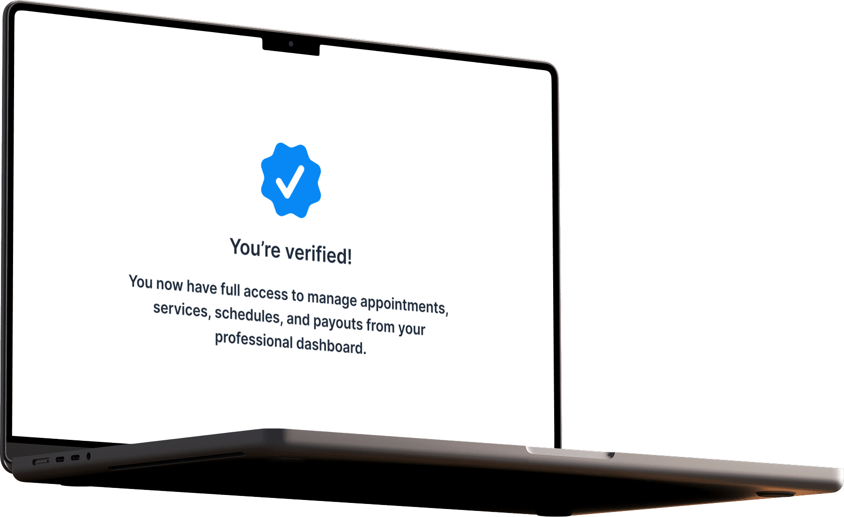 Verified professional badge